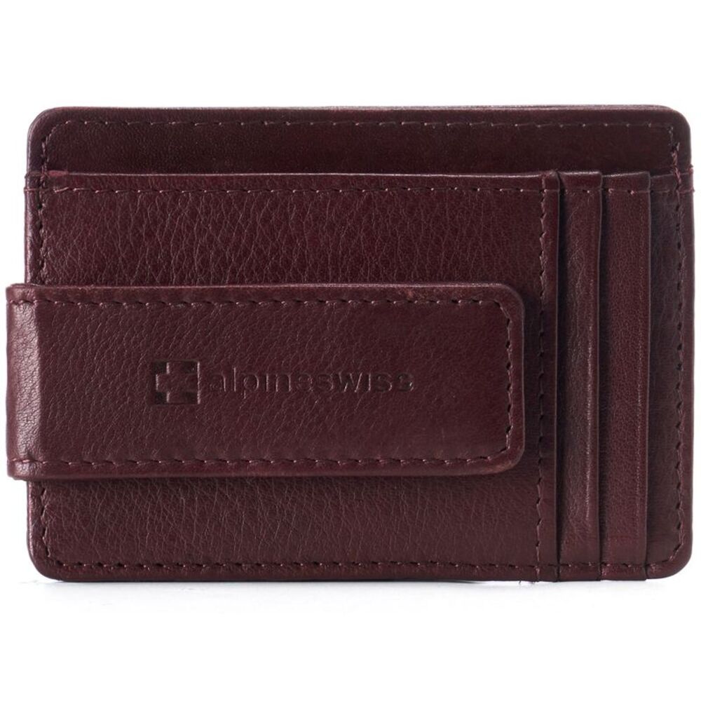 Alpine Swiss Mens RFID Safe Magnetic Money Clip Wallet Slim Front Pocket Wallet